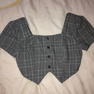 Gingham crop top
